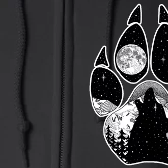 Wolf Paw Moon Howl Full Zip Hoodie