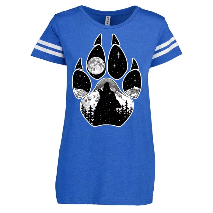 Wolf Paw Moon Howl Enza Ladies Jersey Football T-Shirt