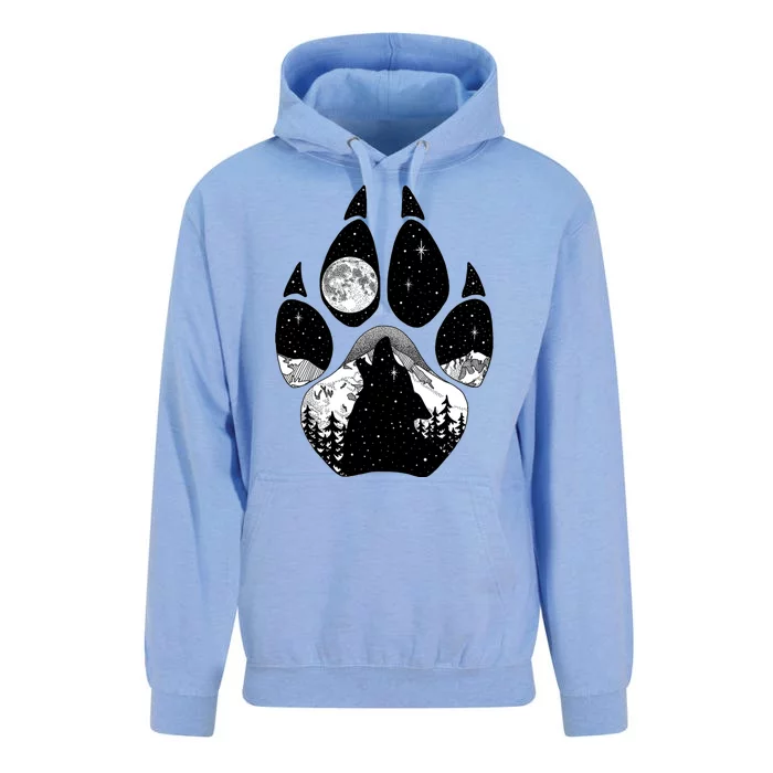 Wolf Paw Moon Howl Unisex Surf Hoodie