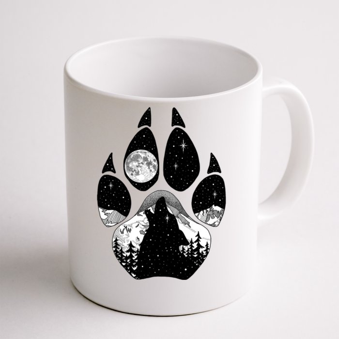 Wolf Paw Moon Howl Front & Back Coffee Mug