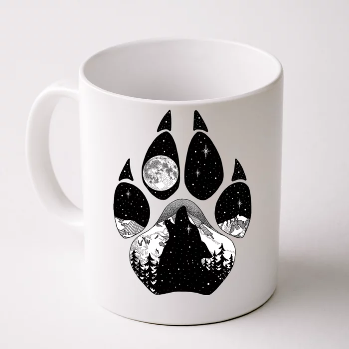 Wolf Paw Moon Howl Front & Back Coffee Mug