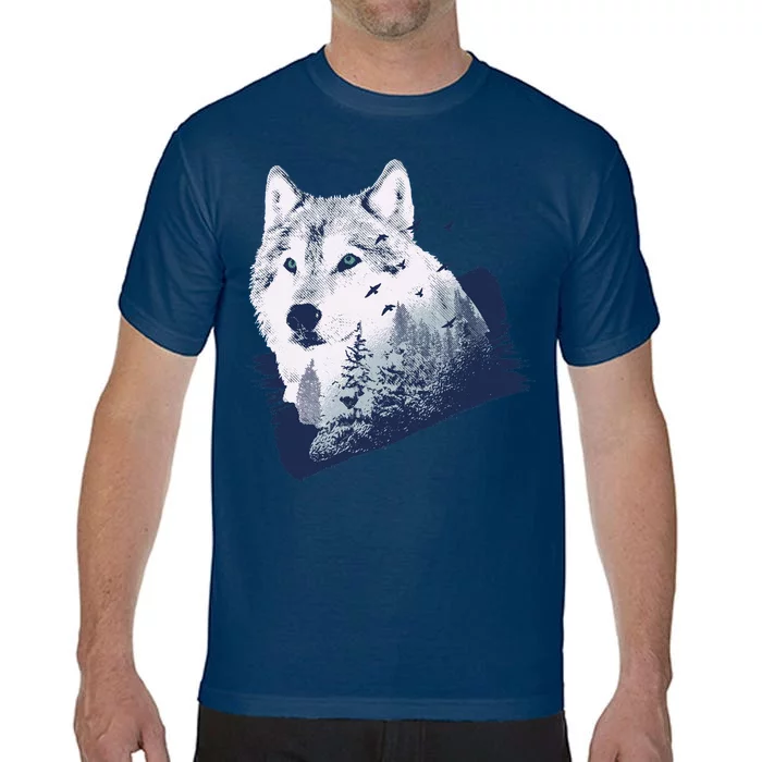 Wolf Wilderness Forest Comfort Colors T-Shirt