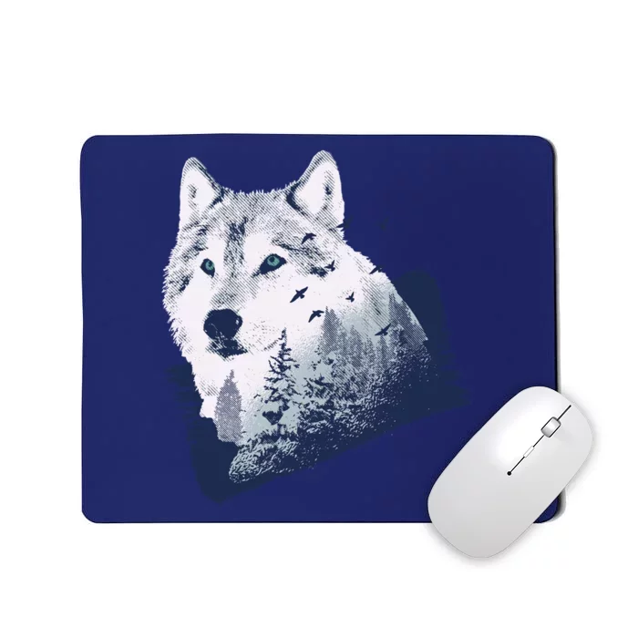 Wolf Wilderness Forest Mousepad