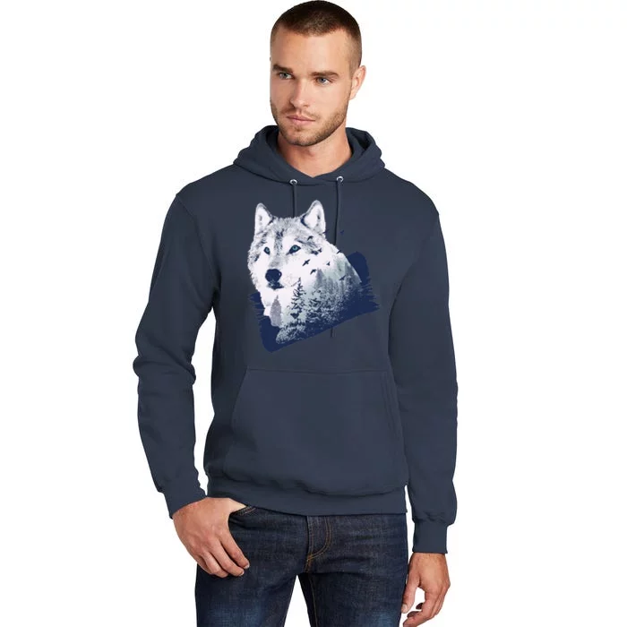 Wolf Wilderness Forest Tall Hoodie