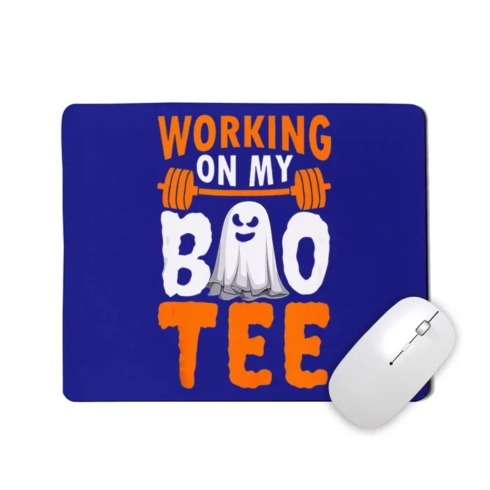 Working On My Boo Halloween Workout Weightlifting Mousepad