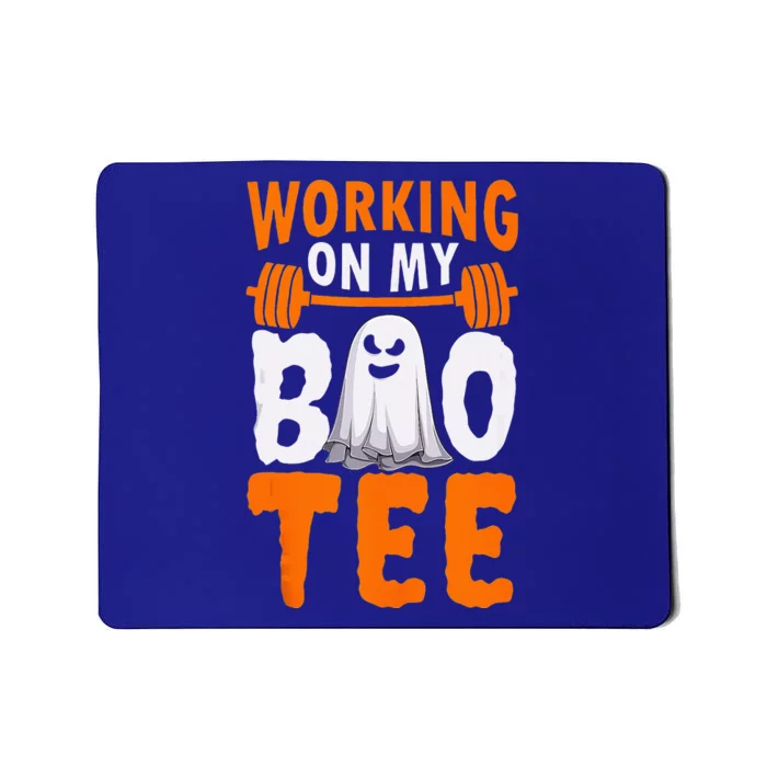 Working On My Boo Halloween Workout Weightlifting Mousepad