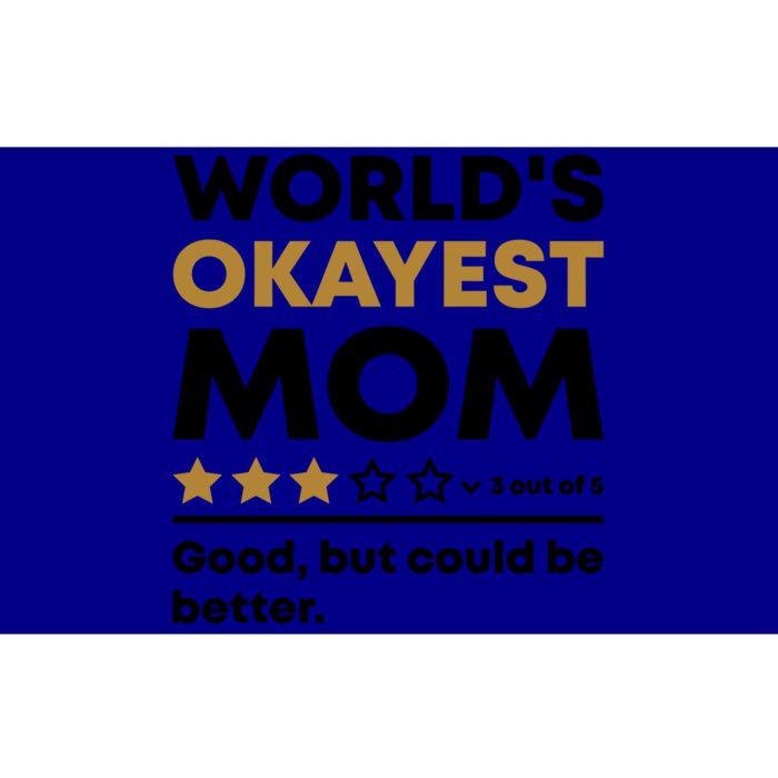 Worlds Okayest Mom 3 Stars Funny Mother's Day Mama Mommy Cute Gift Bumper Sticker