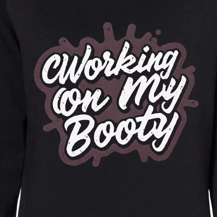 Working On My Booty Ghost Halloween Gym Humor Bodybuilder Womens California Wash Sweatshirt