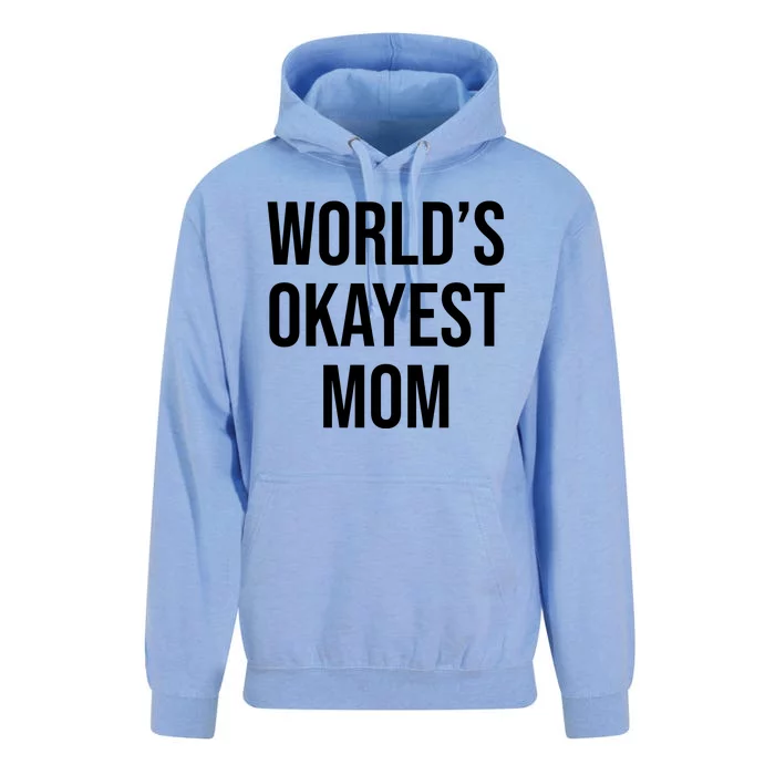 Worlds Okayest Mom Funny Unisex Surf Hoodie