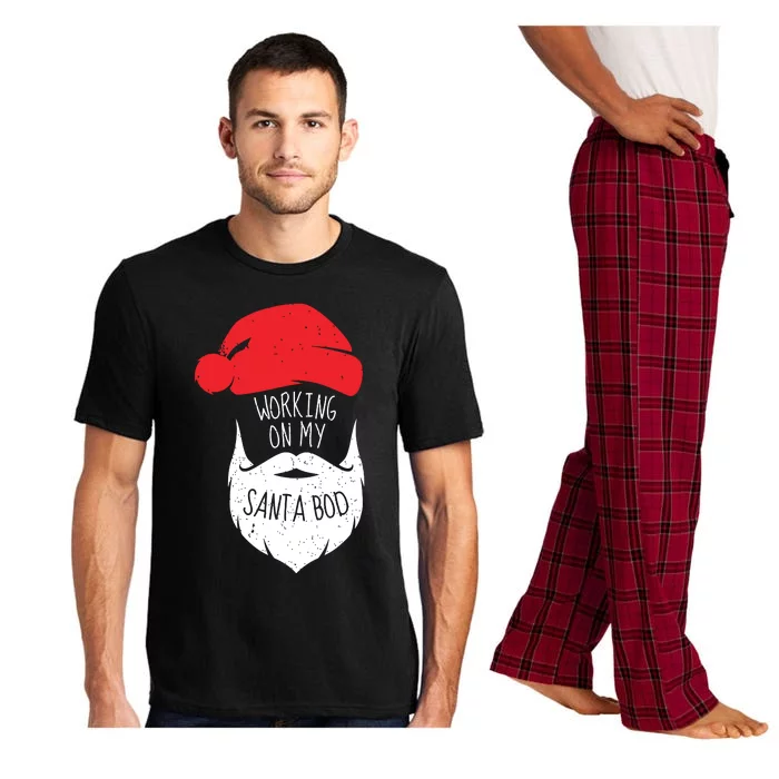 Working On My Santa Bod Shirts Christmas Dad Bod Pajama Set