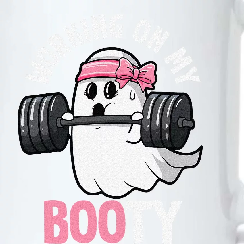 Working On My Booty Spooky Halloween Ghost Gym Workout Pun Black Color Changing Mug