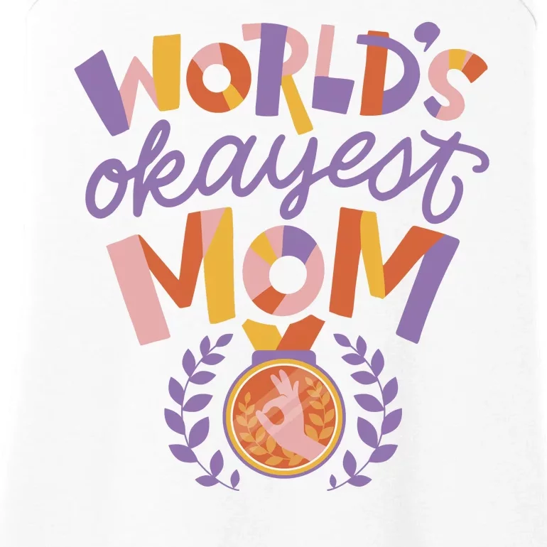 World's Okayest Mom Award Ladies Essential Tank