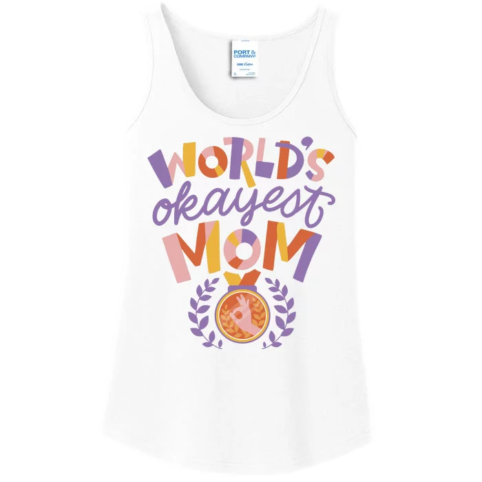 World's Okayest Mom Award Ladies Essential Tank