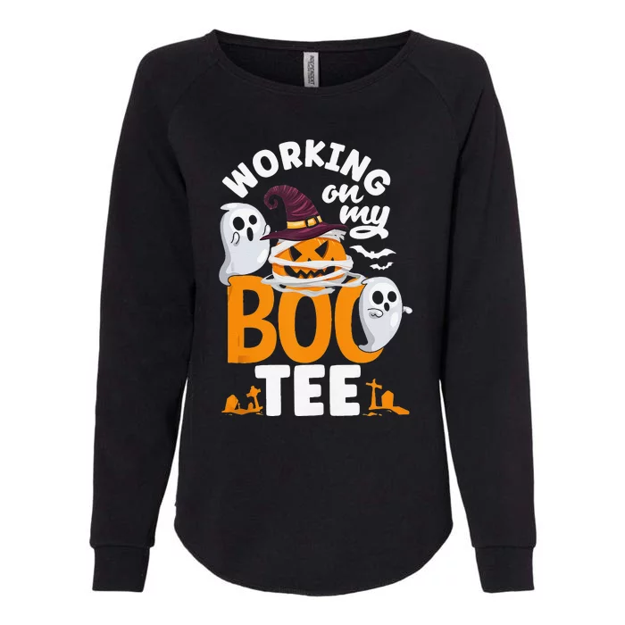 Working On My Boo Halloween Weightlifter Gym Workout Womens California Wash Sweatshirt