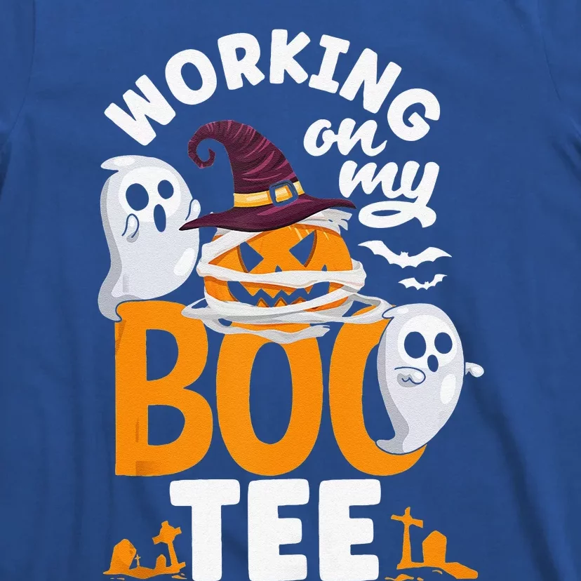 Working On My Boo Halloween Weightlifter Gym Workout T-Shirt