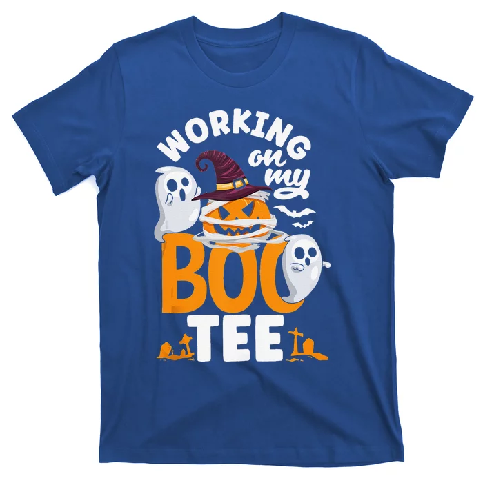 Working On My Boo Halloween Weightlifter Gym Workout T-Shirt