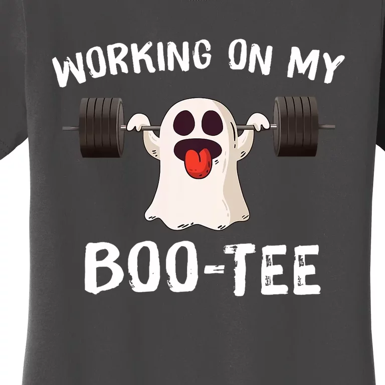 Working On My Boo Halloween Dead Lift Ghost Gym Weights Women's T-Shirt