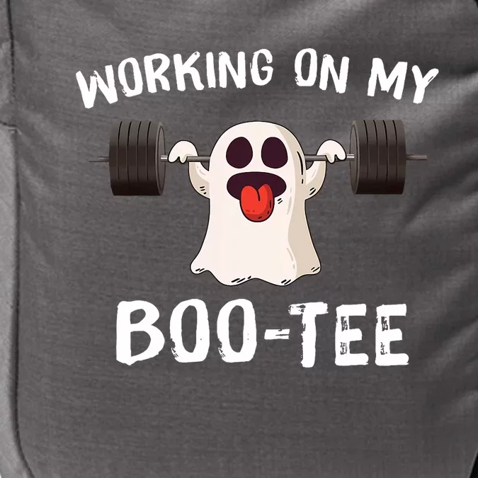 Working On My Boo Halloween Dead Lift Ghost Gym Weights Impact Tech Backpack