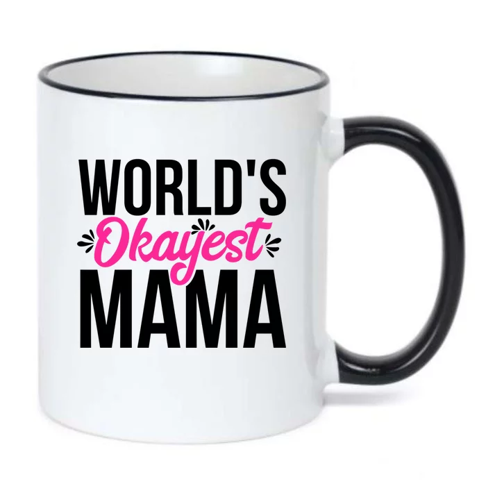 World's Okayest Mama Acy006c Funny Gift Black Color Changing Mug