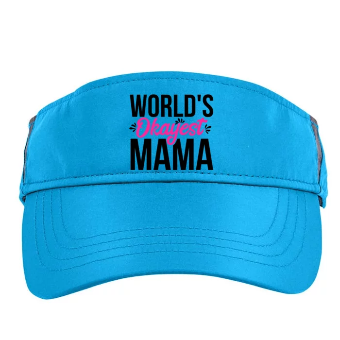 World's Okayest Mama Acy006c Funny Gift Adult Drive Performance Visor