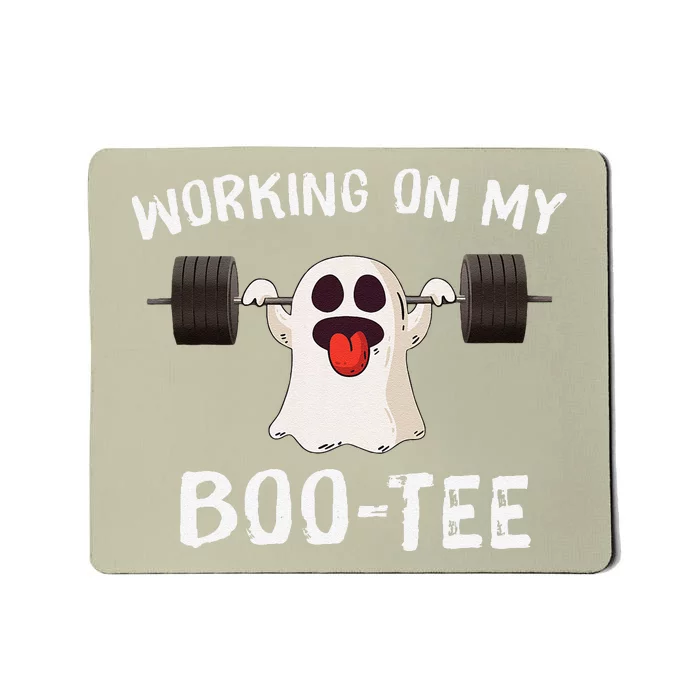 Working On My Boo Halloween Dead Lift Ghost Gym Weights Gift Mousepad