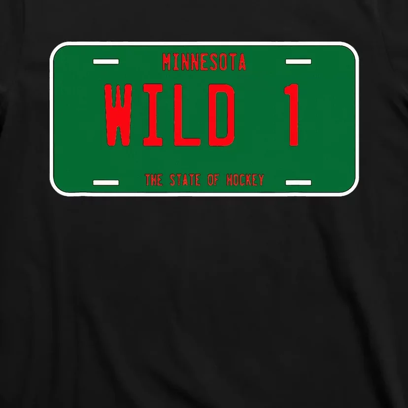 Wild One Minnesota License Plate State Of Hockey T-Shirt