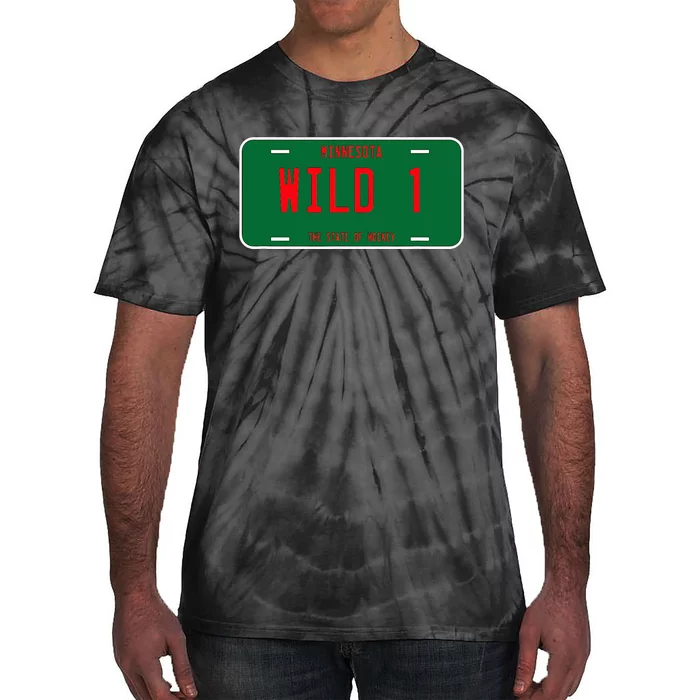 Wild One Minnesota License Plate State Of Hockey Tie-Dye T-Shirt