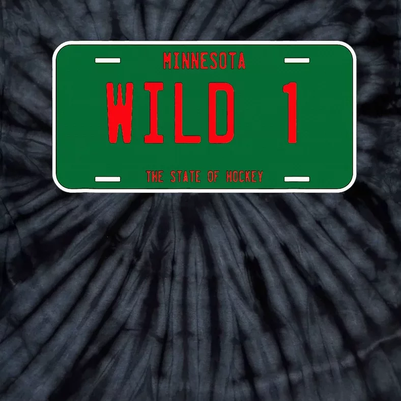 Wild One Minnesota License Plate State Of Hockey Tie-Dye T-Shirt