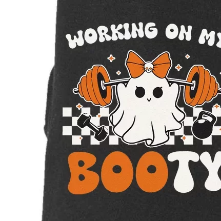 Working On My Booty Gymer Ghost Working Out Halloween Doggie 3-End Fleece Hoodie