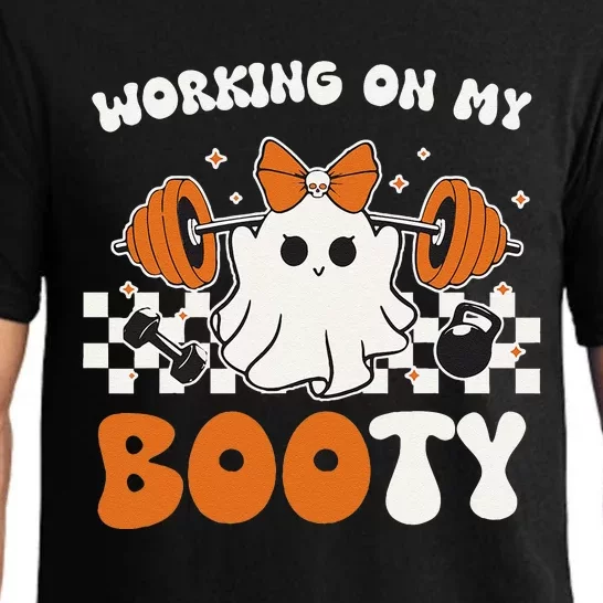 Working On My Booty Gymer Ghost Working Out Halloween Pajama Set