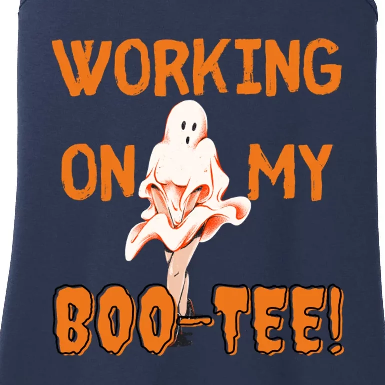 Working On My Boo Working On My Booty Funny Gym Funny Hallowen Ladies Essential Tank