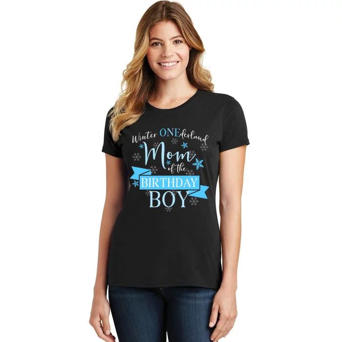 Winter Onederland Mom Of The Birthday Boy Women's T-Shirt