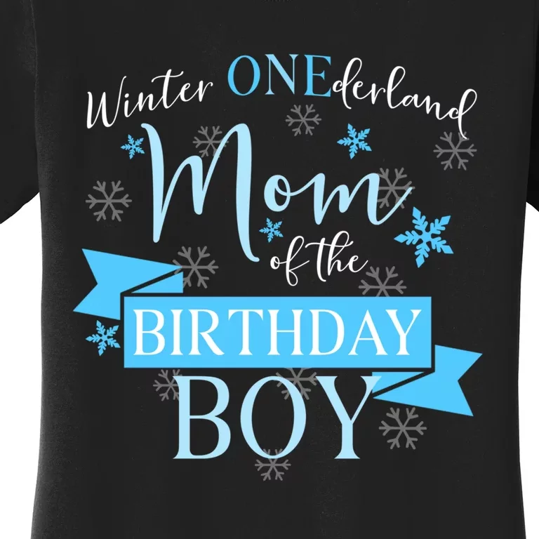 Winter Onederland Mom Of The Birthday Boy Women's T-Shirt