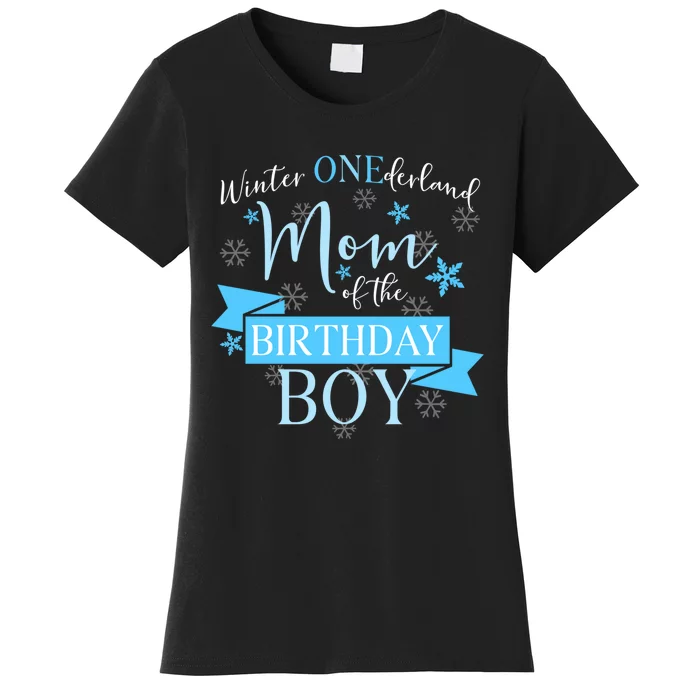 Winter Onederland Mom Of The Birthday Boy Women's T-Shirt