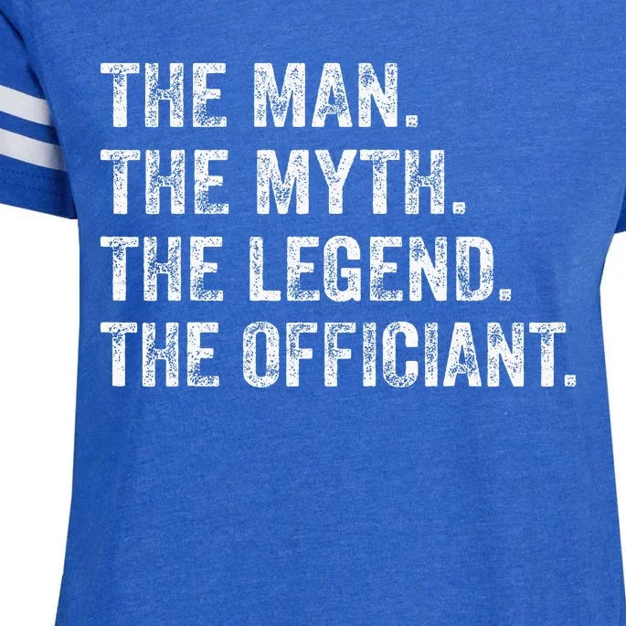 Wedding Officiant Marriage Officiant the Man Myth Legend Enza Ladies Jersey Football T-Shirt