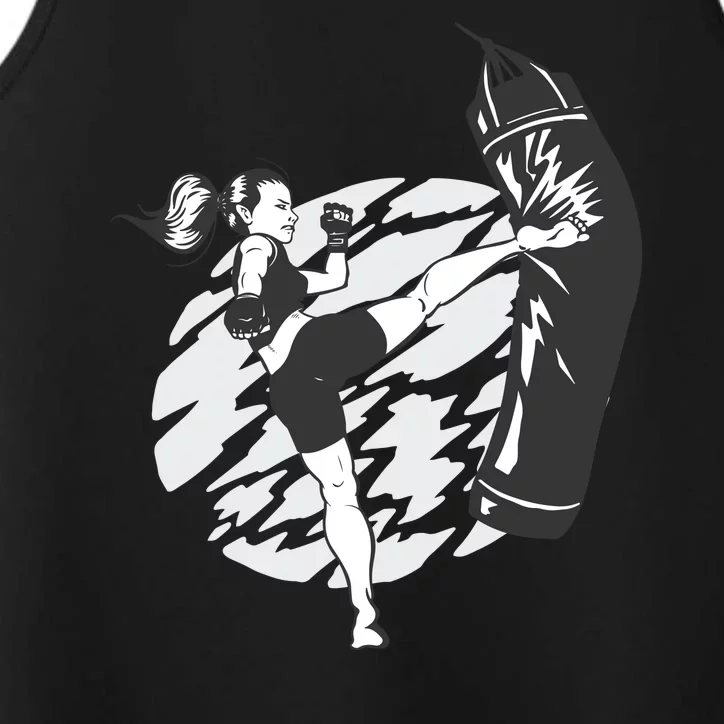 Woman High Kick Boxing Performance Tank