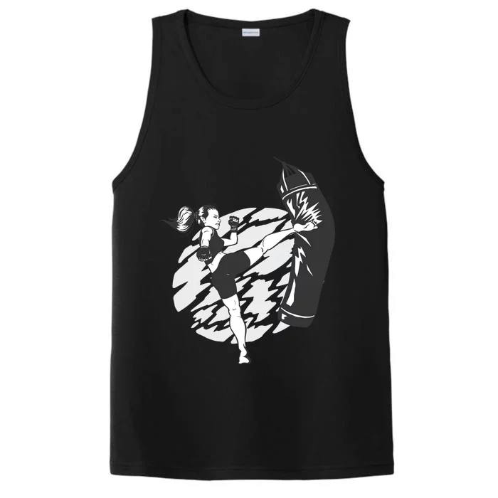 Woman High Kick Boxing Performance Tank