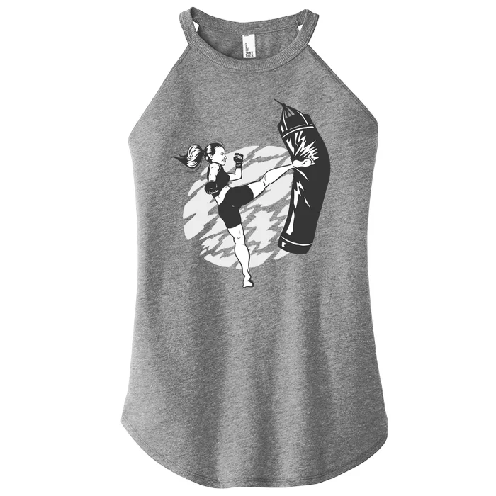 Woman High Kick Boxing Women’s Perfect Tri Rocker Tank