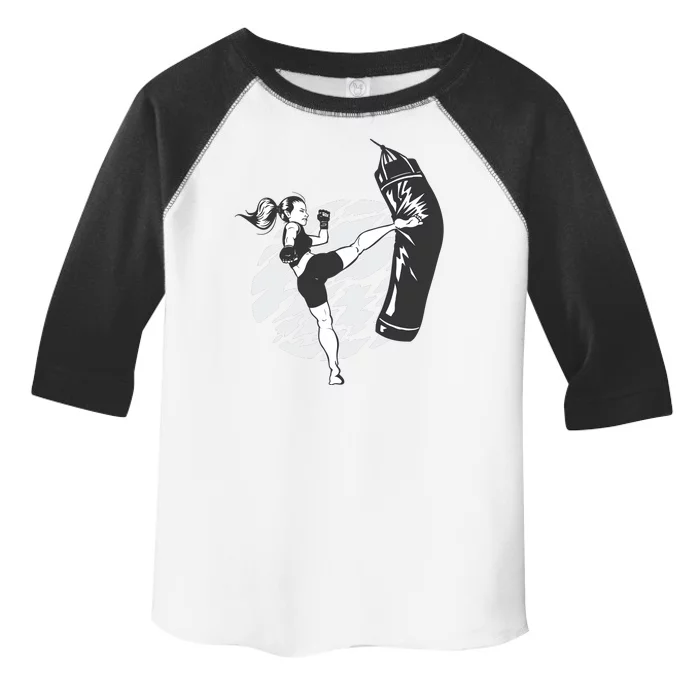 Woman High Kick Boxing Toddler Fine Jersey T-Shirt