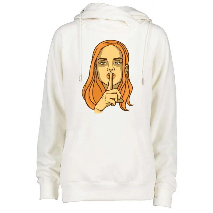 Woman Sushing Womens Funnel Neck Pullover Hood