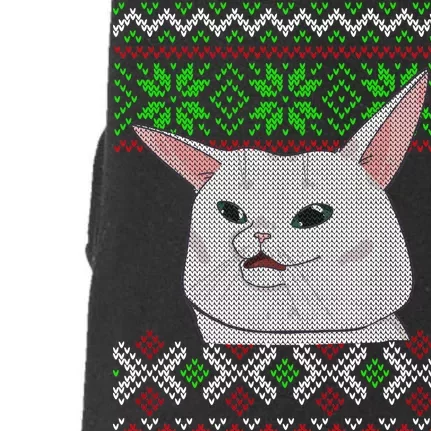 Woman Yelling At A Cat Ugly Christmas Sweater Meme Doggie 3-End Fleece Hoodie