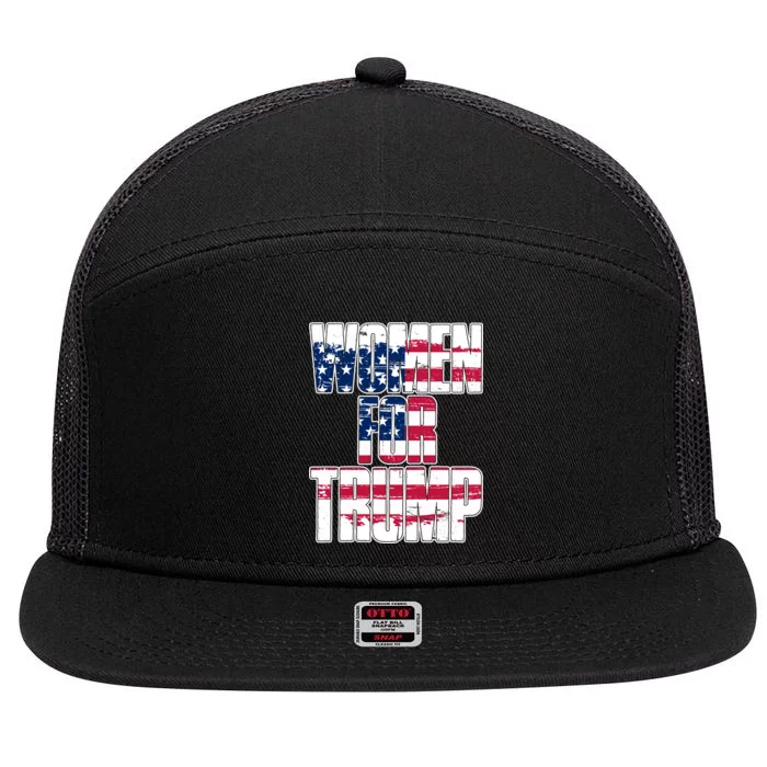 Women For Donald Trump 7 Panel Mesh Trucker Snapback Hat