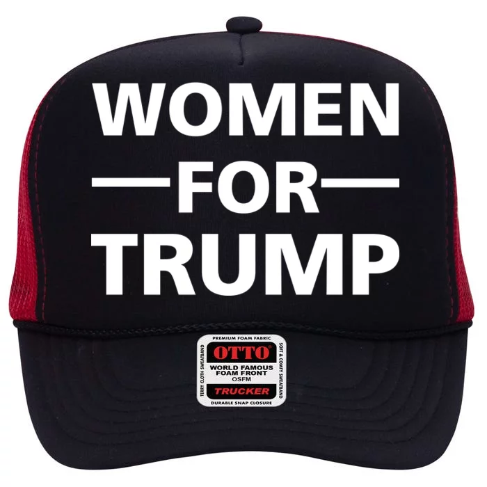 Women For Trump High Crown Mesh Trucker Hat