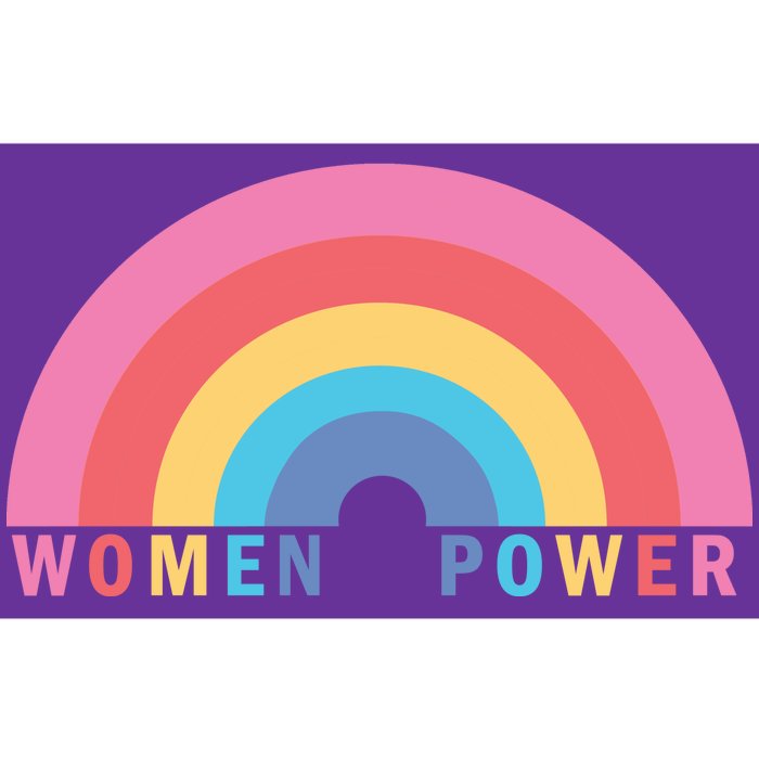 Women Power Rainbow Bumper Sticker