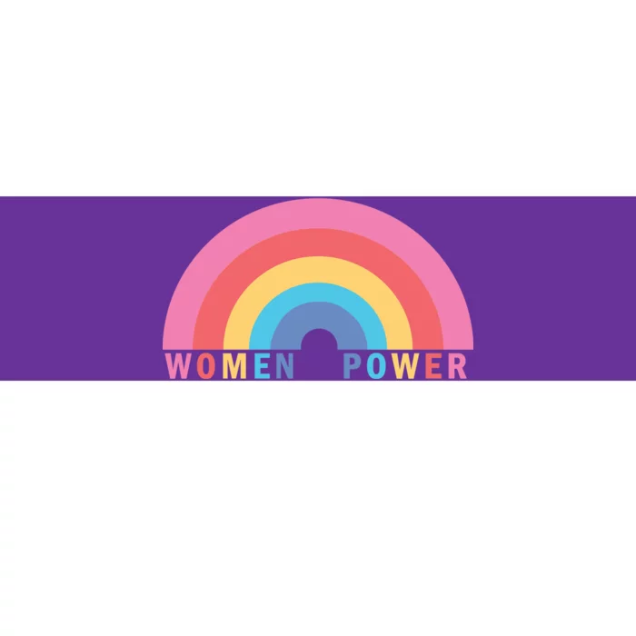 Women Power Rainbow Bumper Sticker