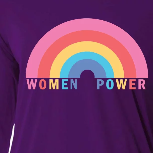 Women Power Rainbow Cooling Performance Long Sleeve Crew