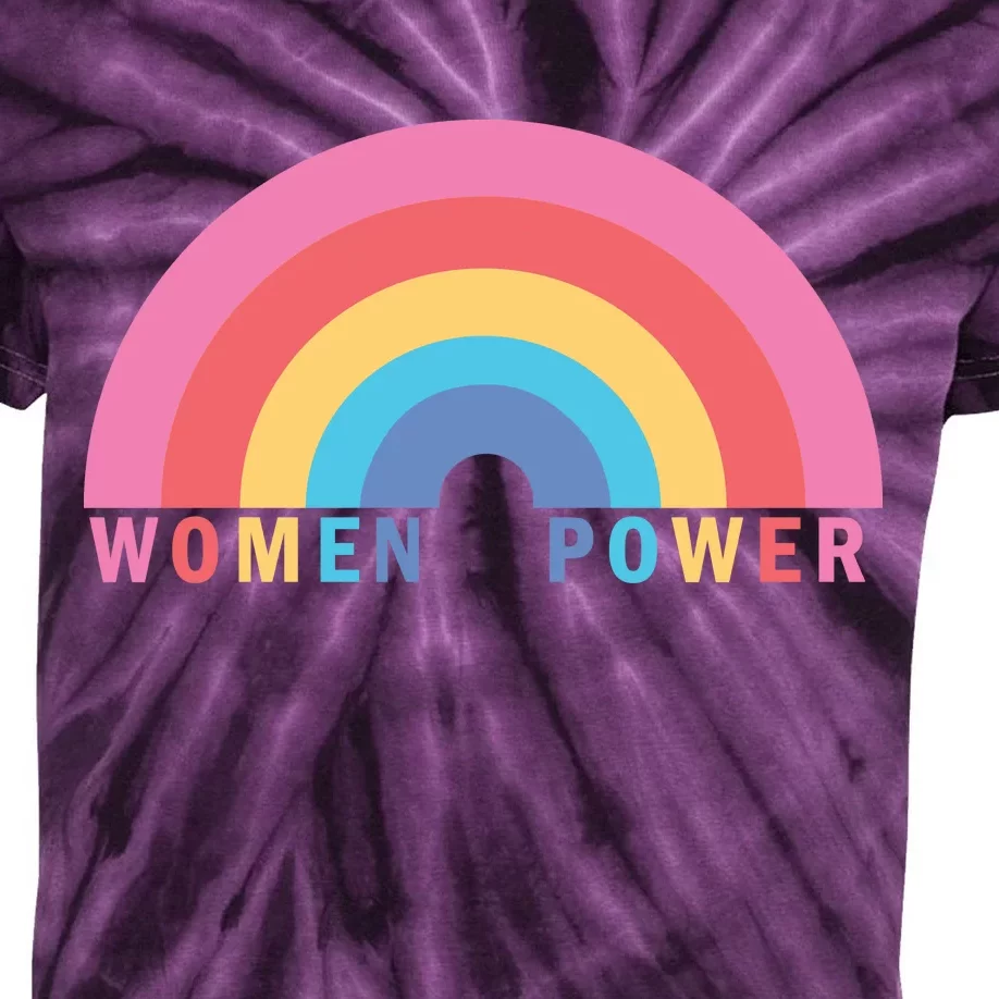 Women Power Rainbow Kids Tie-Dye T-Shirt