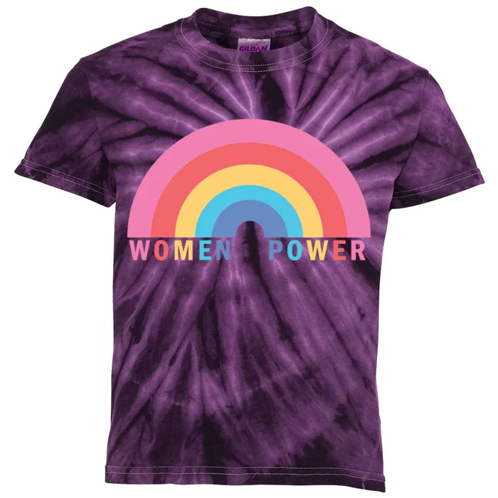 Women Power Rainbow Kids Tie-Dye T-Shirt