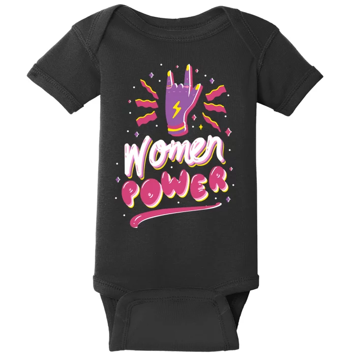 Women Power Rock Baby Bodysuit