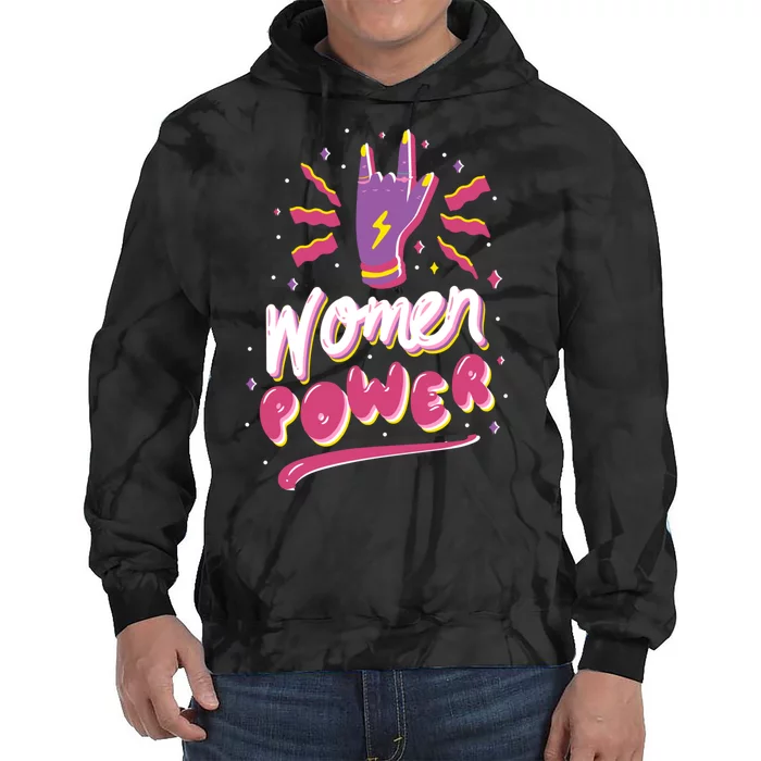 Women Power Rock Tie Dye Hoodie